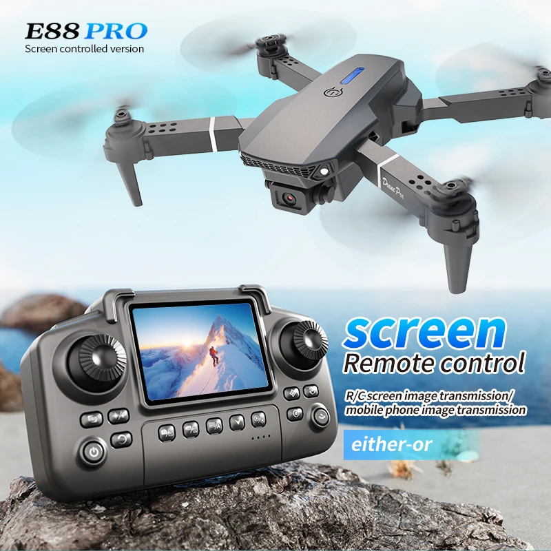 Drone E88 Rc Quadcopter - Профессиональный дрон E88 PRO с экраном,